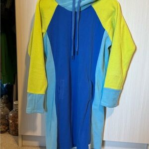 Wild Woods Colorblock Fleece Hoodie Dress